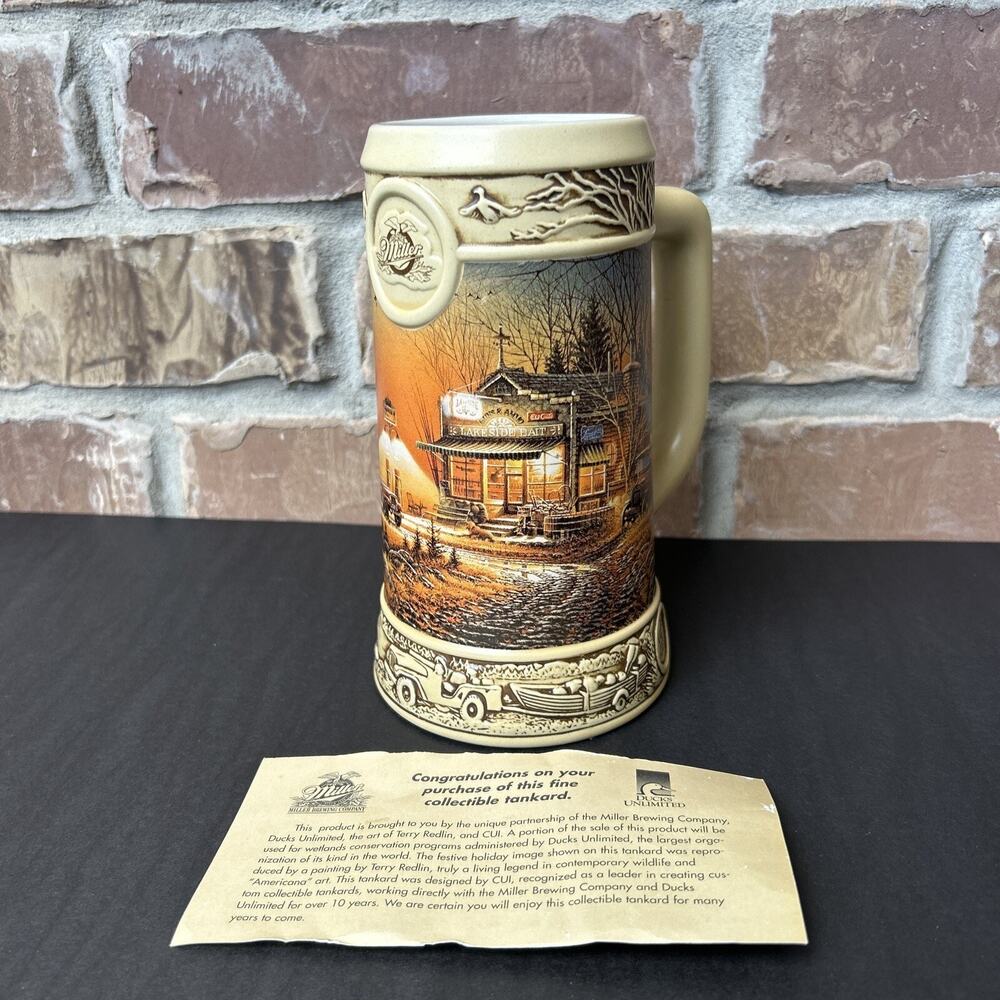 Miller Brewing Co Welcome To Paradise” Beer Stein Mug The Ducks Unlimited 1997